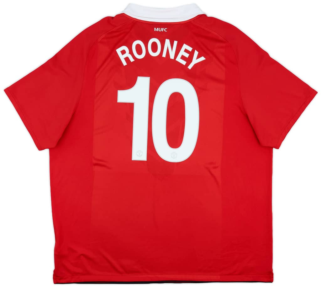 2010-11 Manchester United Home Shirt Rooney #10 - 9/10 - (3XL)