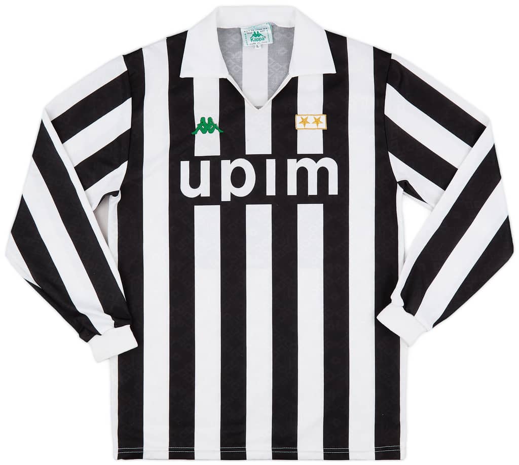 1991-92 Juventus Home L/S Shirt #10 - 8/10 - (L)