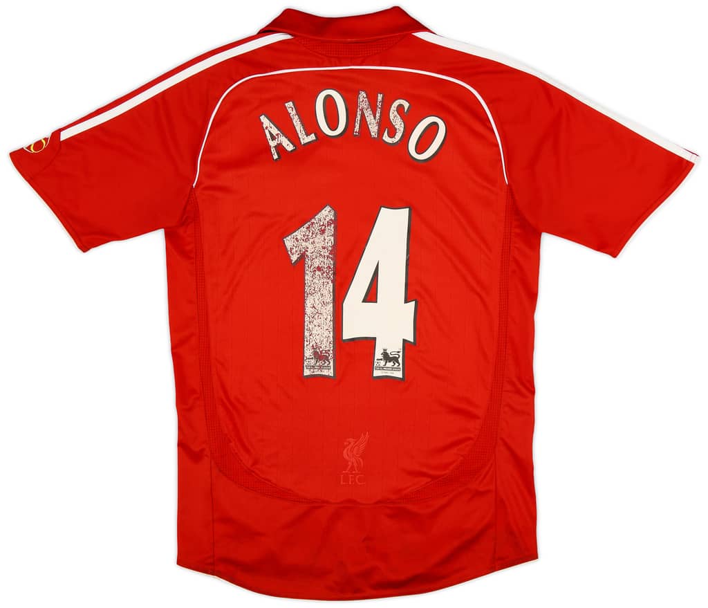 2006-08 Liverpool Home Shirt Alonso #14 - 5/10 - (S)