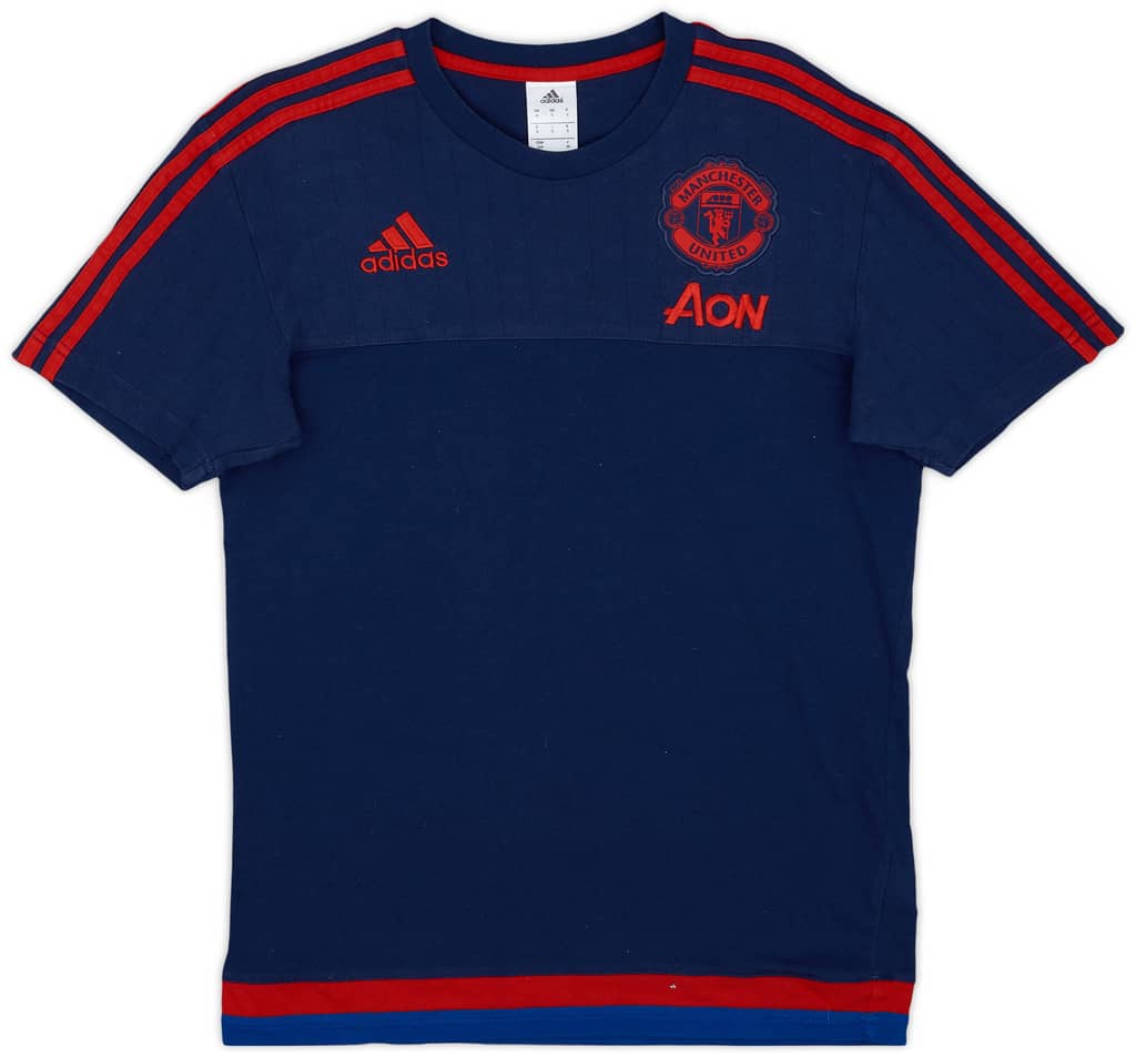 2015-16 Manchester United adidas Cotton Tee - 9/10 - (S)