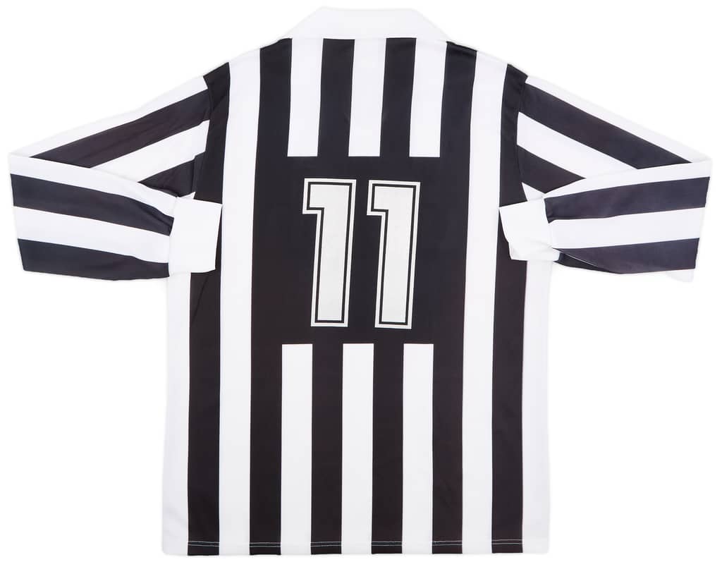 1989-90 Juventus Basic European Home L/S Shirt #11 - 8/10 - (XL)
