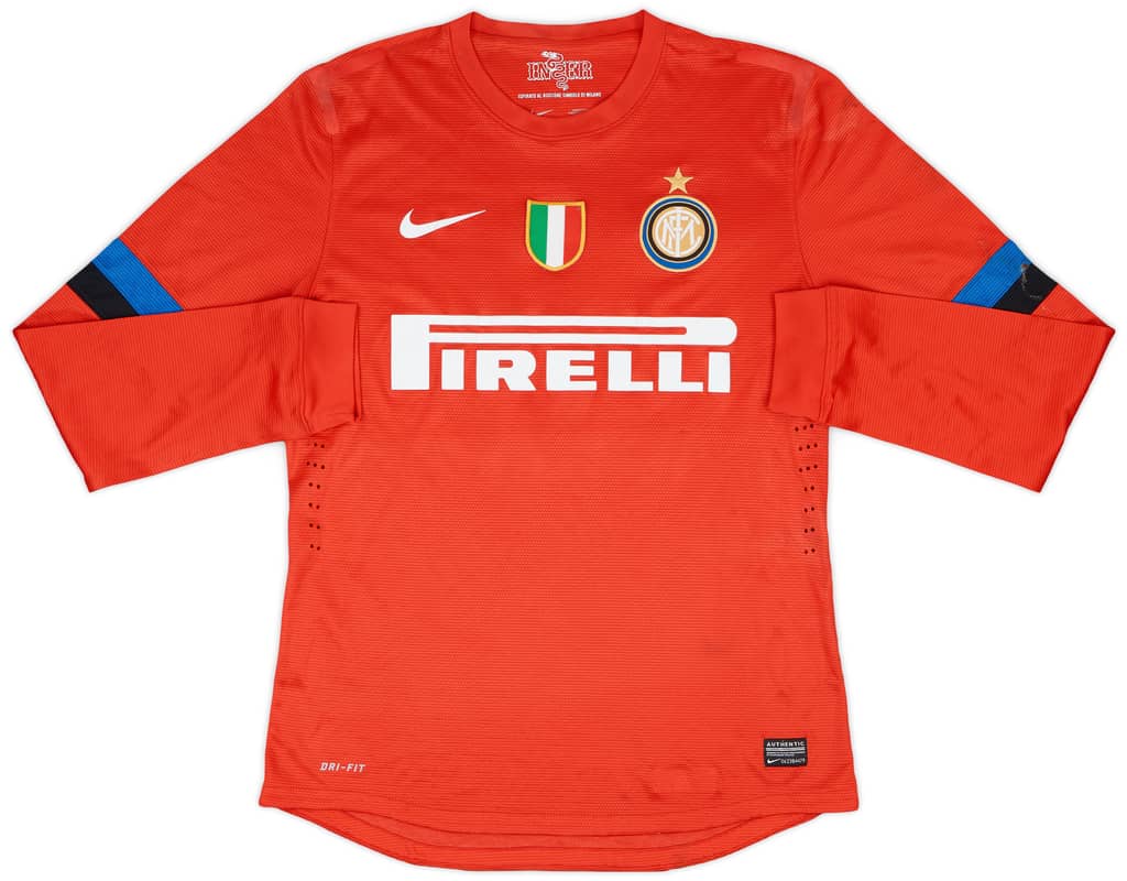 2012-13 Inter Milan Match Issue Away L/S Shirt #18