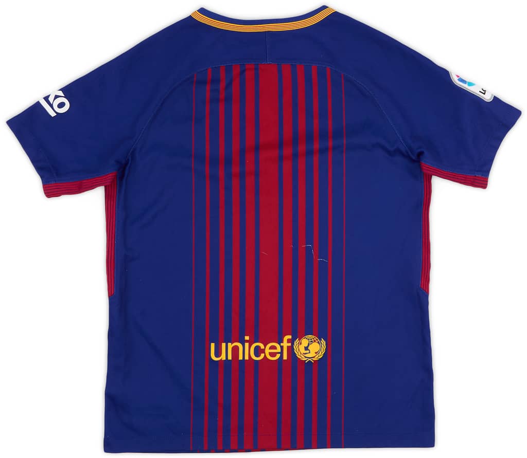 2017-18 Barcelona Home Shirt - 8/10 - (L.Boys)