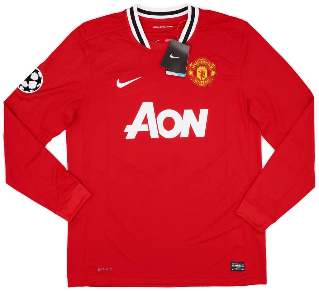 2011-12 Manchester United Home L/S Shirt Rooney #10 (L)