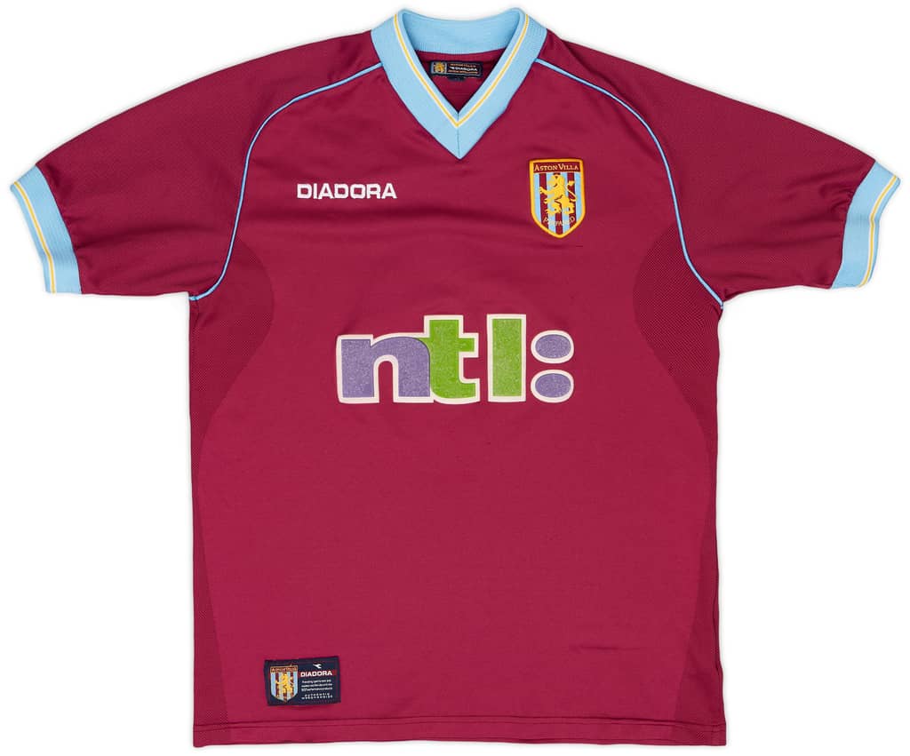 2001-02 Aston Villa Home Shirt Dublin #9 - 6/10 - (Y)