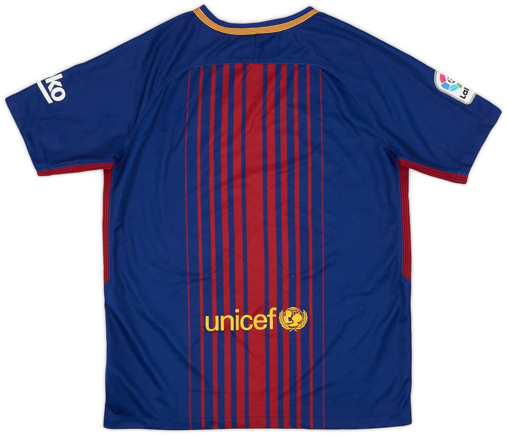 2017-18 Barcelona Home Shirt - 8/10 - (XL.Boys)