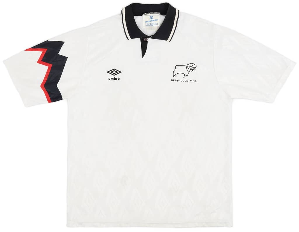 1991-93 Derby County Home Shirt - 7/10 - (L)