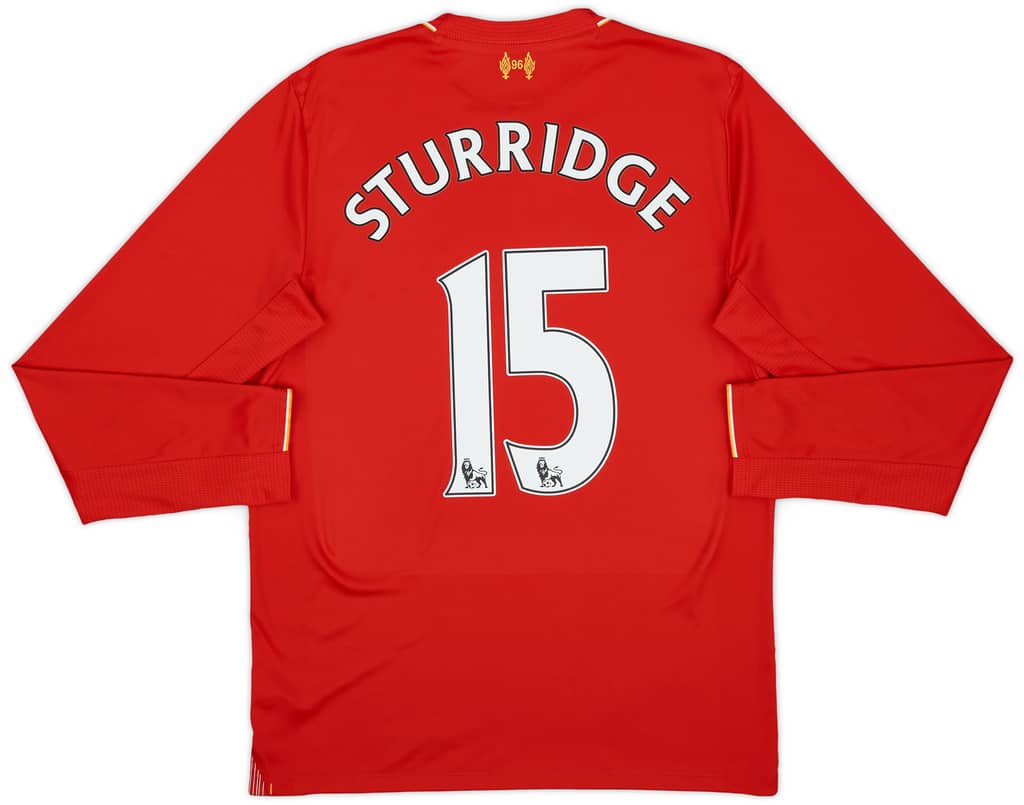 2015-16 Liverpool Home L/S Shirt Sturridge #15 - 9/10 - (S)