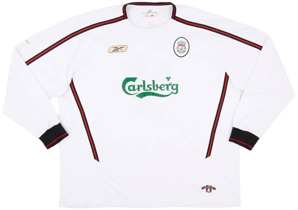 2003-04 Liverpool Away L/S Shirt Gerrard #17 - 6/10 - (XXL)