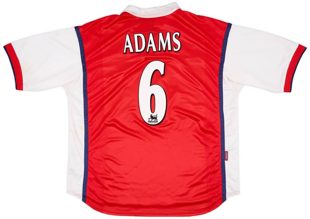 1998-99 Arsenal Home Shirt Adams #6 - 7/10 - (XXL)