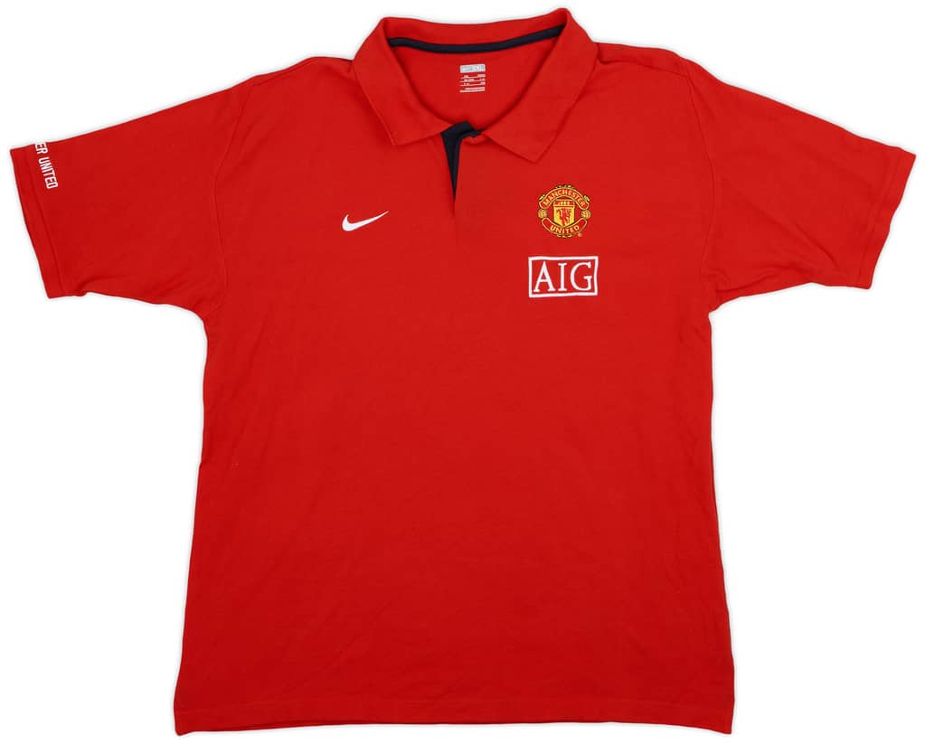 2008-09 Manchester United Nike Polo Shirt - 8/10 - (XXL)
