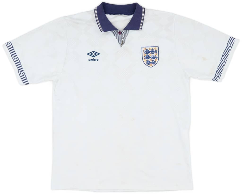 1990-92 England Home Shirt - 5/10 - (L)