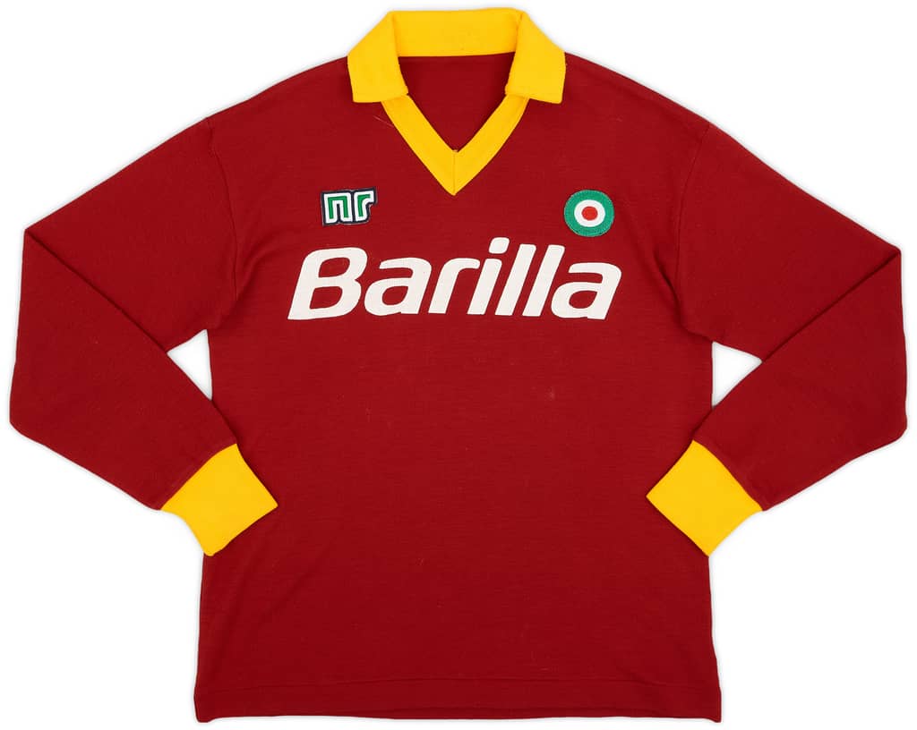 1986-87 Roma Home L/S Shirt - 8/10 - (M)