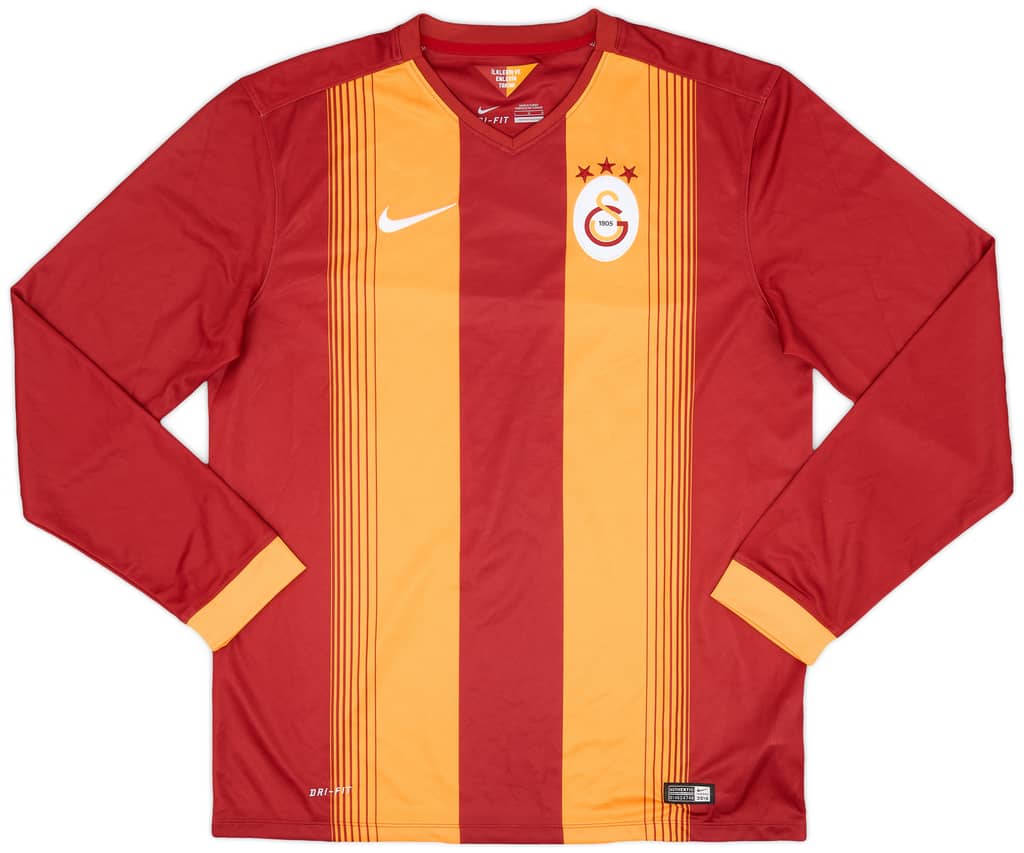 2014-15 Galatasaray Home L/S Shirt - 10/10 - (L)