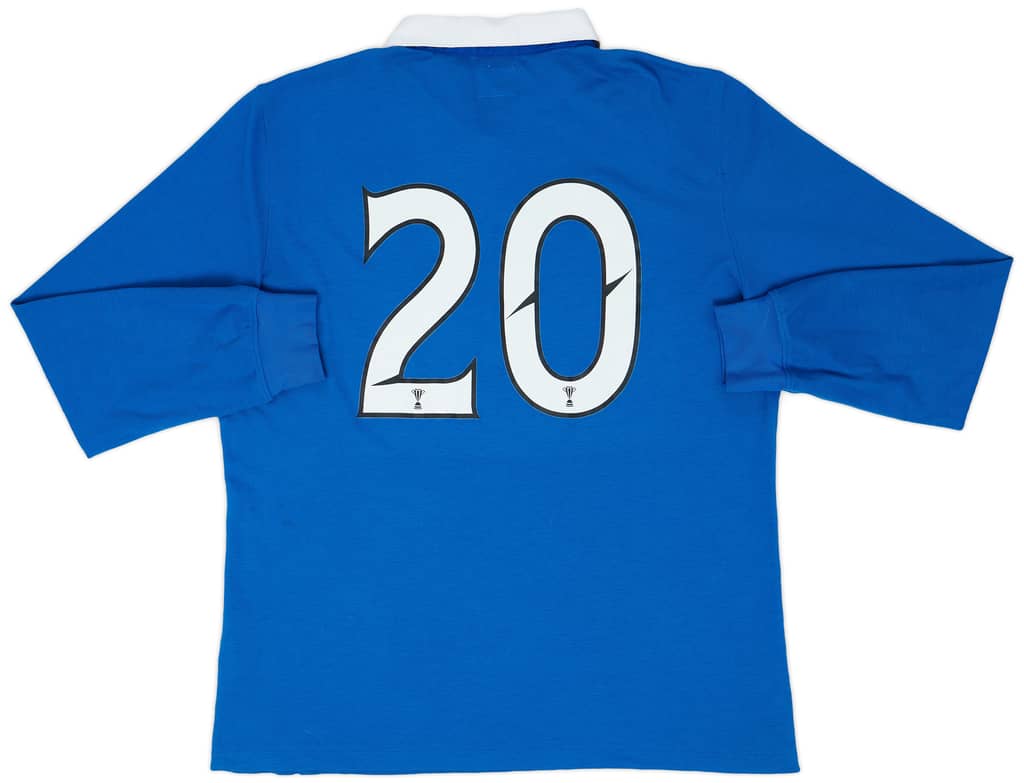 2010-11 Rangers Home L/S Shirt #20 - 9/10 - (L)