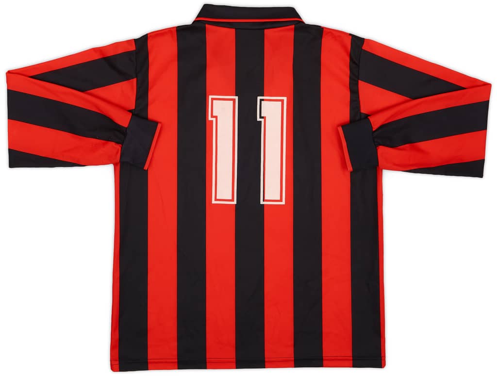 1994-95 AC Milan Home L/S Shirt - 9/10 - (XL.Boys)