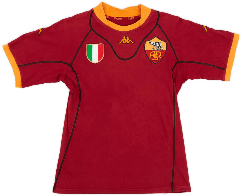2001-02 Roma Home Shirt - 7/10 - (XL.Boys)