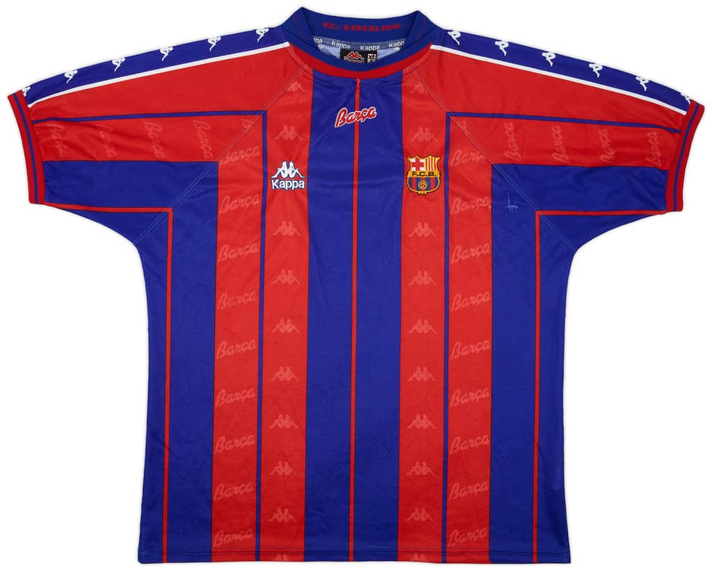 1997-98 Barcelona Home Shirt - 8/10 - (XL)