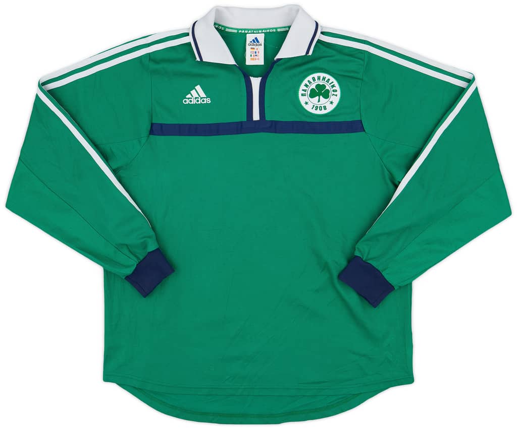 2000-01 Panathinaikos Player Issue Home L/S Shirt - 7/10 - (XL)