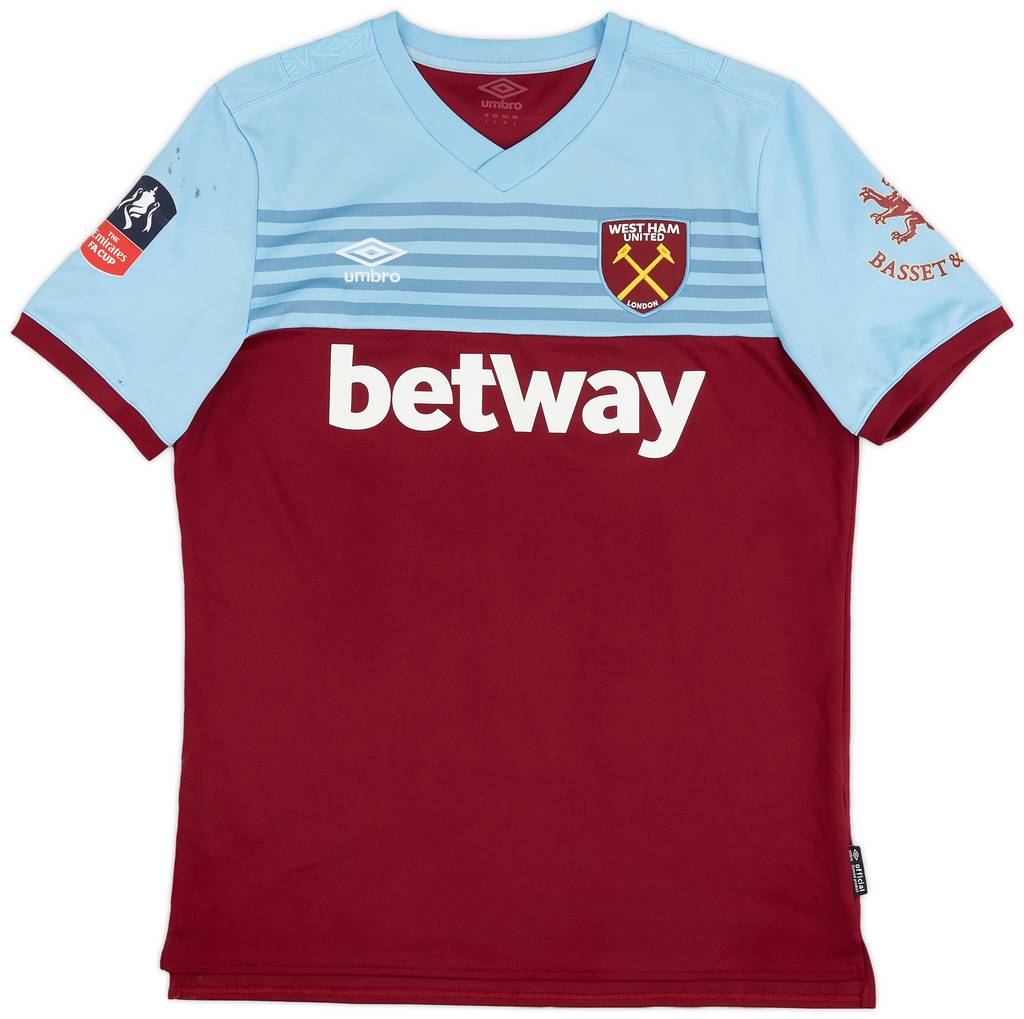 2019-20 West Ham Match Worn FA Cup Home C. Sanchez #15