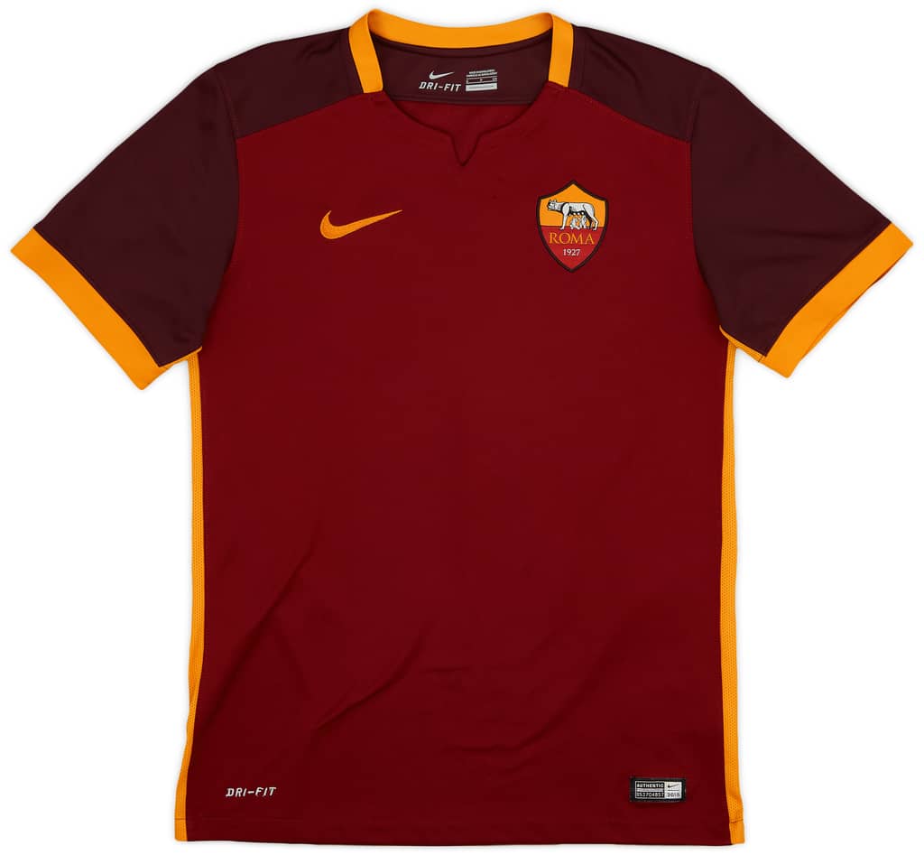 2015-16 Roma Home Shirt Totti #10 - 8/10 - (S)