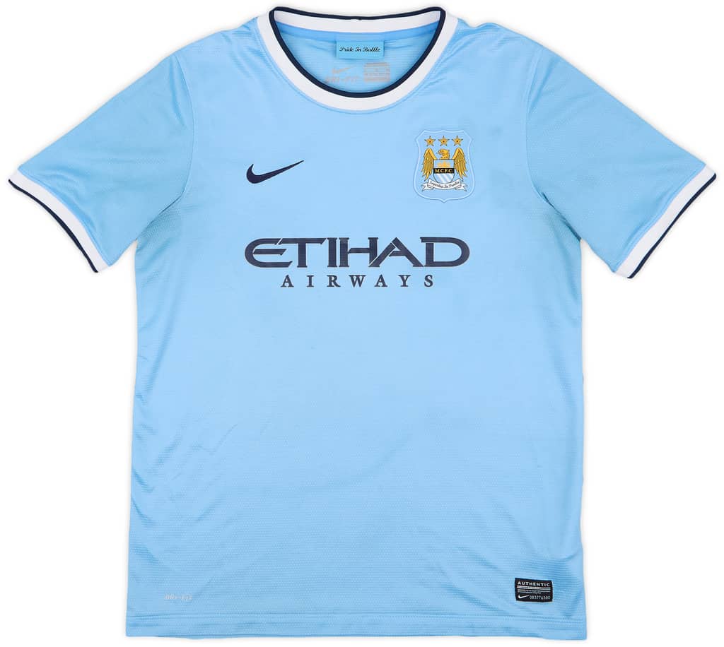 2013-14 Manchester City Home Shirt - 9/10 - (XL.Boys)
