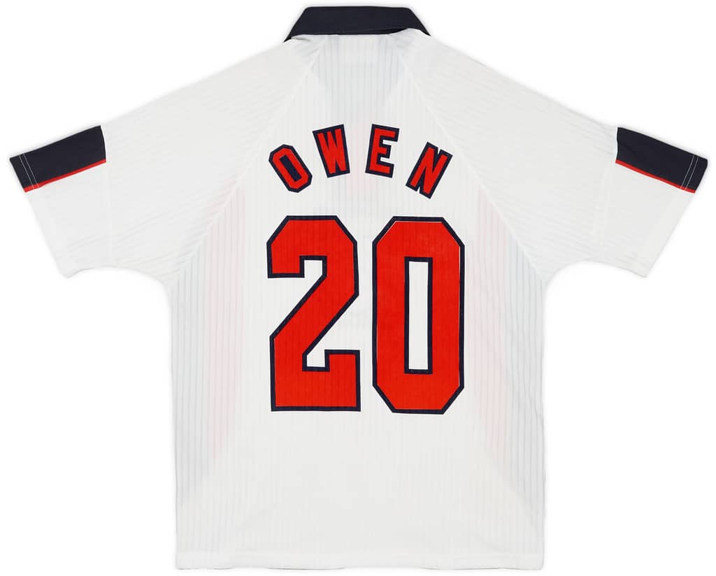 1997-99 England Home Shirt Owen #20 - 6/10 - (Y)