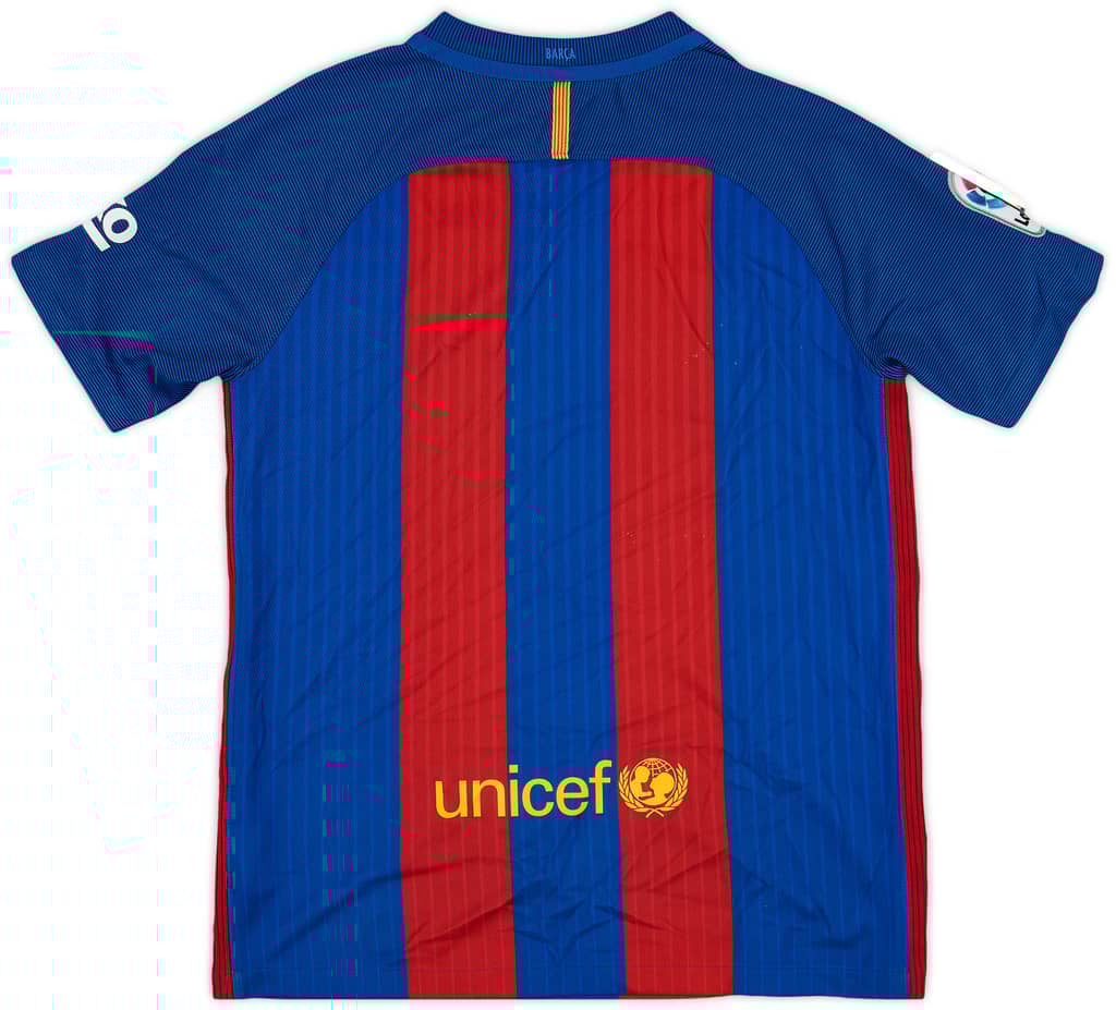 2016-17 Barcelona Home Shirt - 8/10 - (L.Boys)