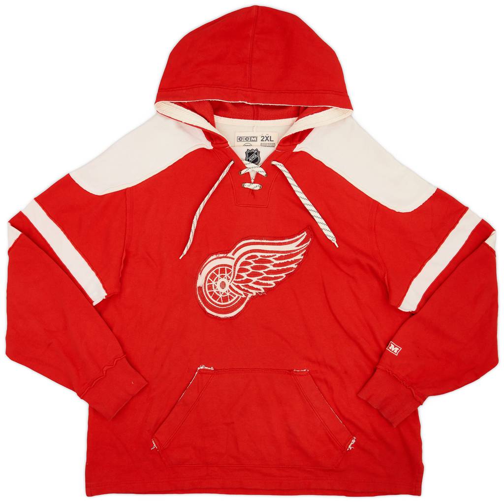 2012-13 Detroit Red Wings CCM Hooded Sweat Top - 7/10 - (XXL)