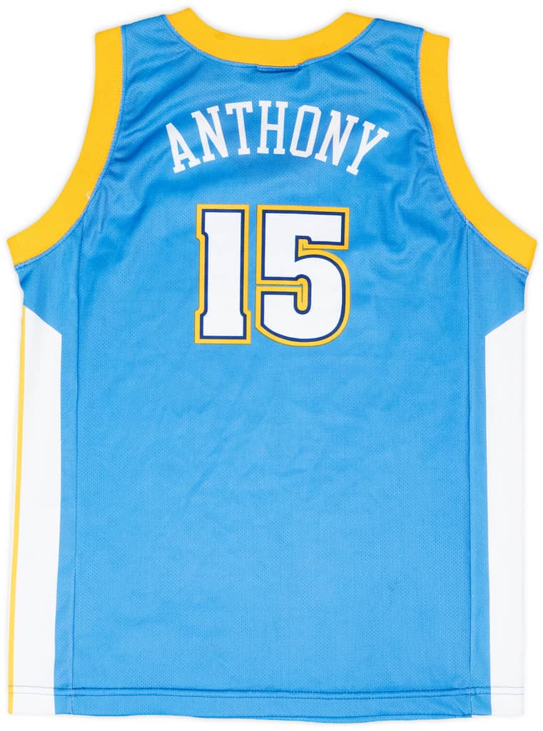 2003-10 Denver Nuggets Anthony #15 Champion Away Jersey - 9/10 - (XL.Boys)