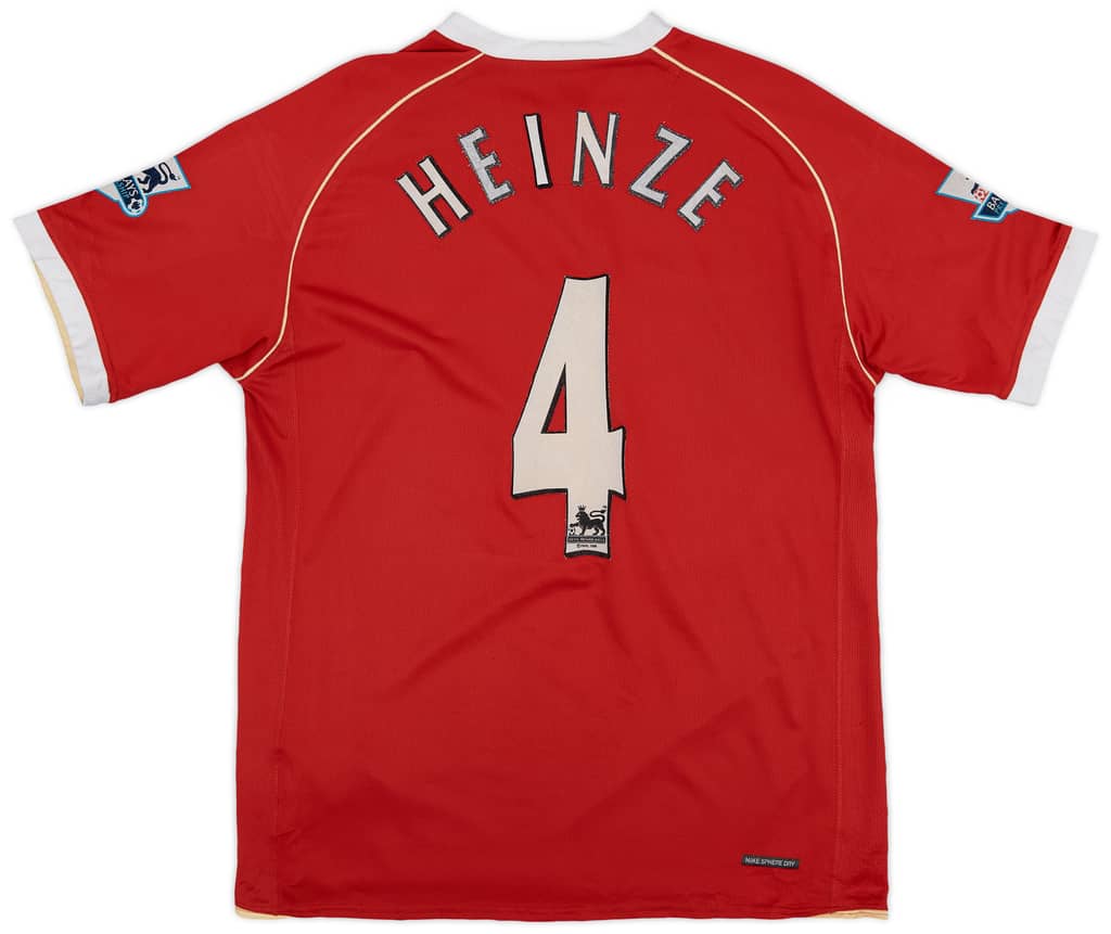 2006-07 Manchester United Home Shirt Heinze #4 - 6/10 - (M)