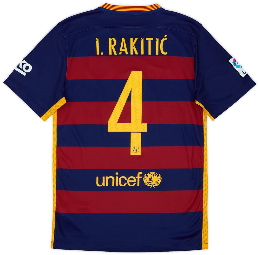 2015-16 Barcelona Home Shirt I.Rakitic #4 - 4/10 - (S)