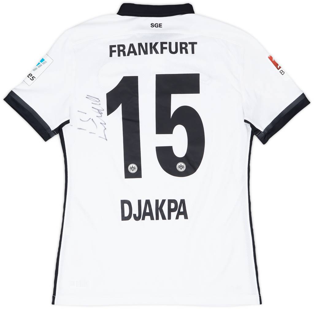 2015-16 Eintracht Frankfurt Match Issue Signed Away Shirt Djakpa #15