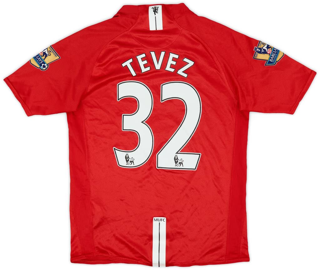 2007-09 Manchester United Home Shirt Tevez #32 - 9/10 - (XL.Boys)