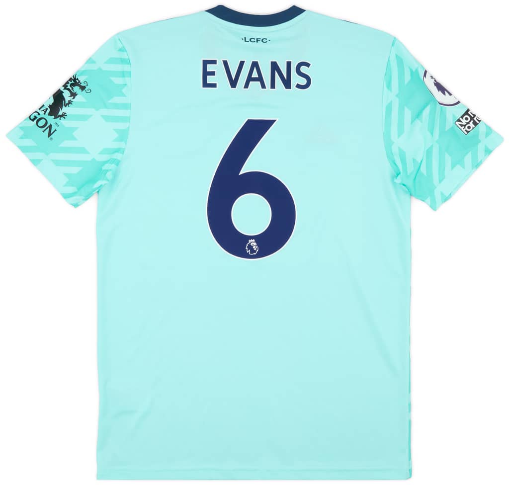 2021-22 Leicester Match Issue Away Shirt Evans #6