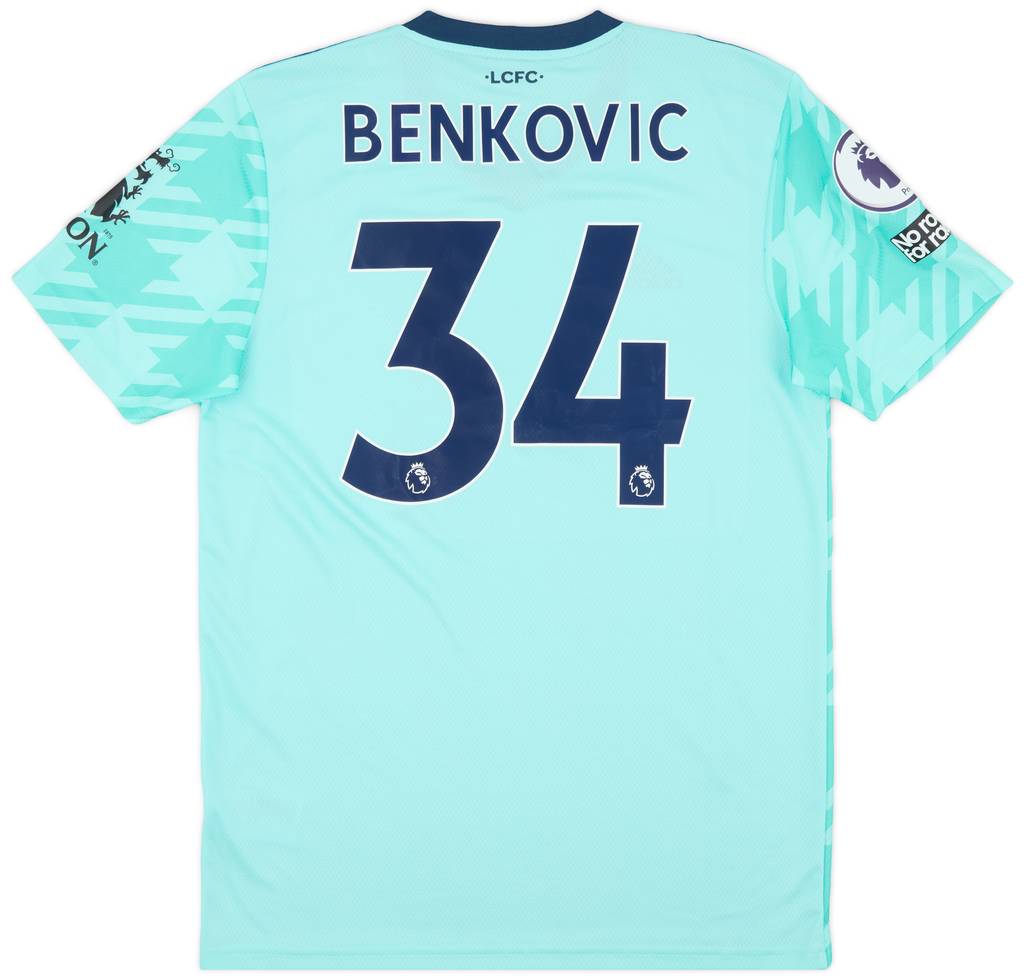 2021-22 Leicester Match Issue Away Shirt Benkovic #34
