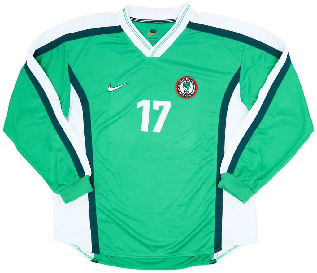 1998-00 Nigeria Player Issue Home L/S Shirt #17 - 9/10 - (XL)