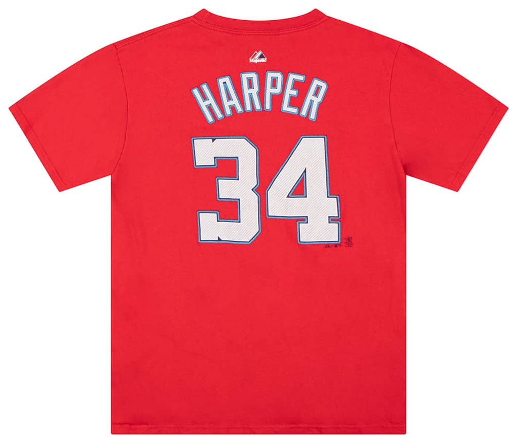 2012 Washington Nationals Harper #34 Majestic Tee Y