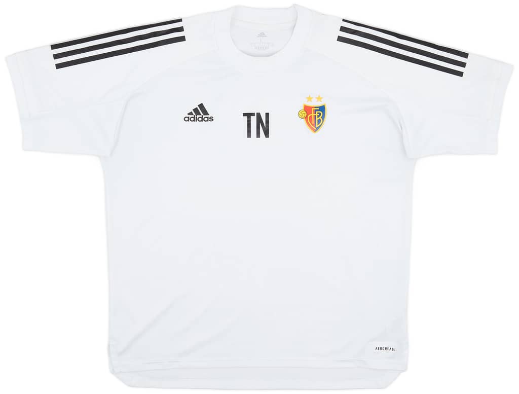 2020-21 FC Basel Staff Issue adidas Training Shirt 'TN' - 9/10 - (L)