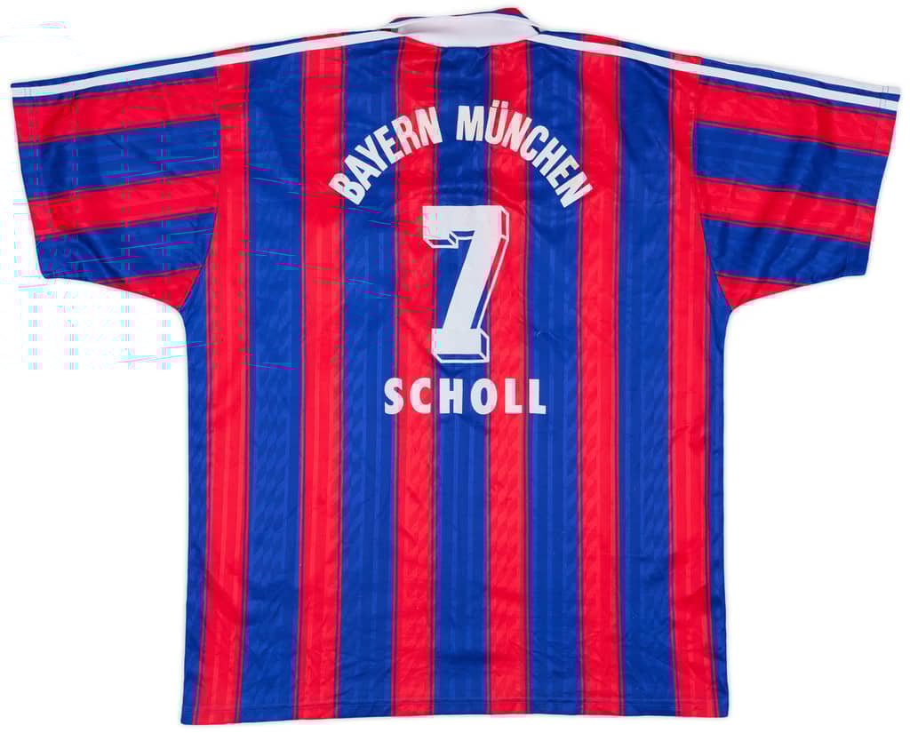 1995-97 Bayern Munich Home Shirt Scholl #7 - 8/10 - (XL)