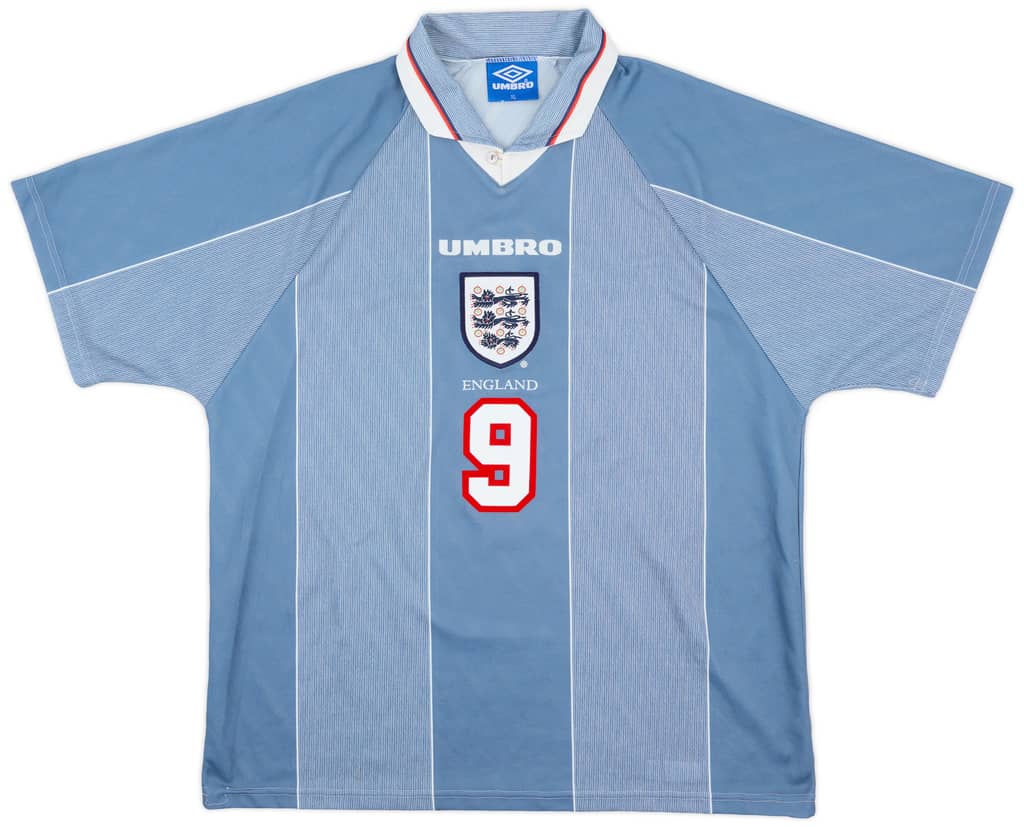 1996-97 England Away Shirt Shearer #9 - 8/10 - (XL)