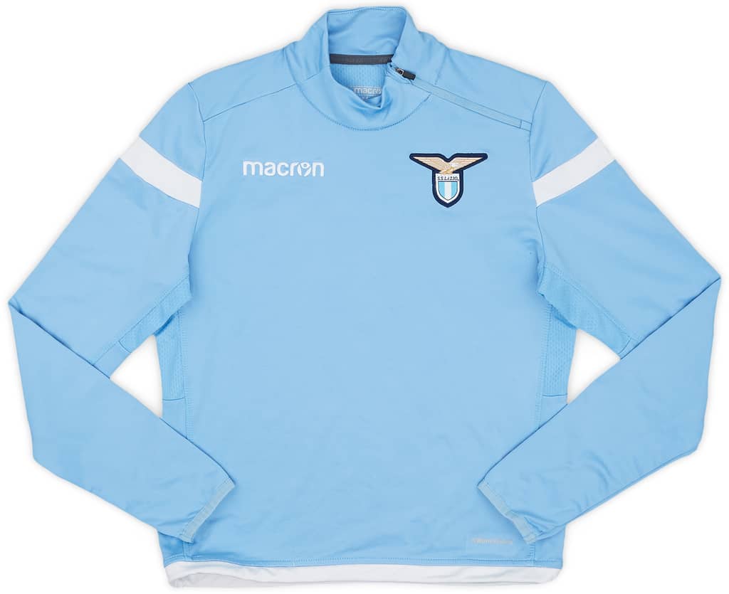2017-18 Lazio Macron 1/4 Zip Training Top - 9/10 - (M.Boys)