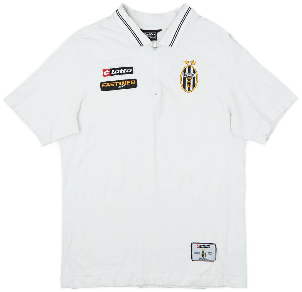 2001-02 Juventus Lotto 1/4 Zip Polo Shirt - 6/10 - (M)
