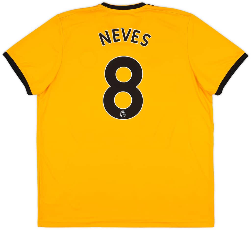 2018-19 Wolves Home Shirt Neves #8 - 9/10 - (XXL)