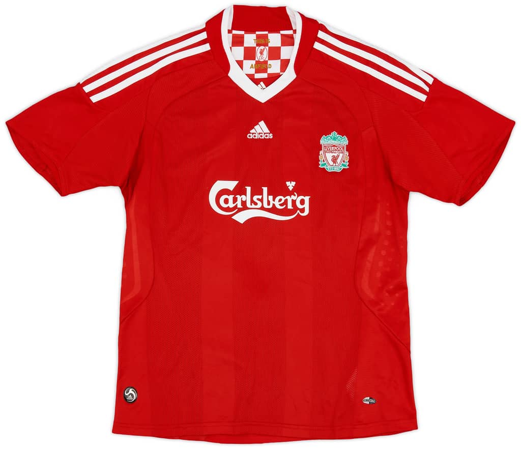 2008-10 Liverpool Home Shirt - 8/10 - (M.Boys)