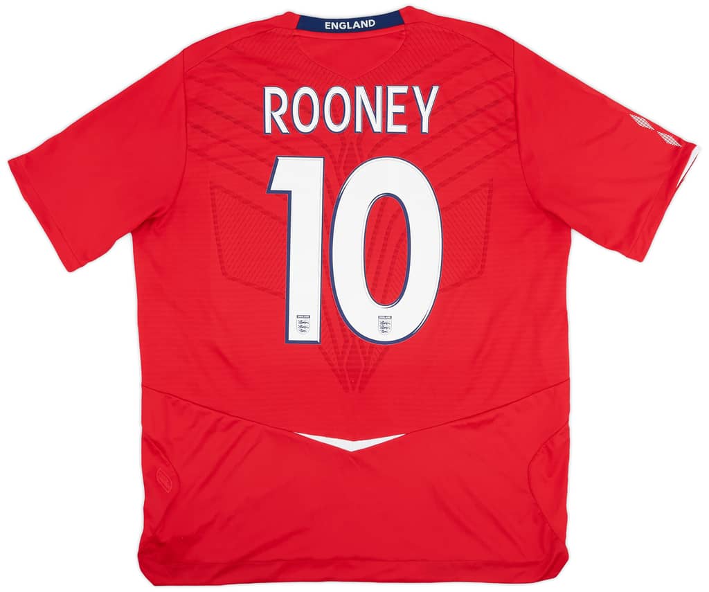 2008-10 England Away Shirt Rooney #10 - 8/10 - (XL)