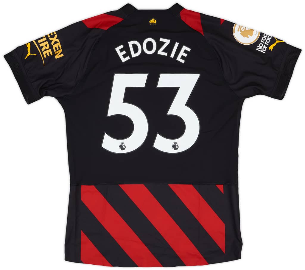 2022-23 Manchester City Match Issue Away Shirt Edozie #53