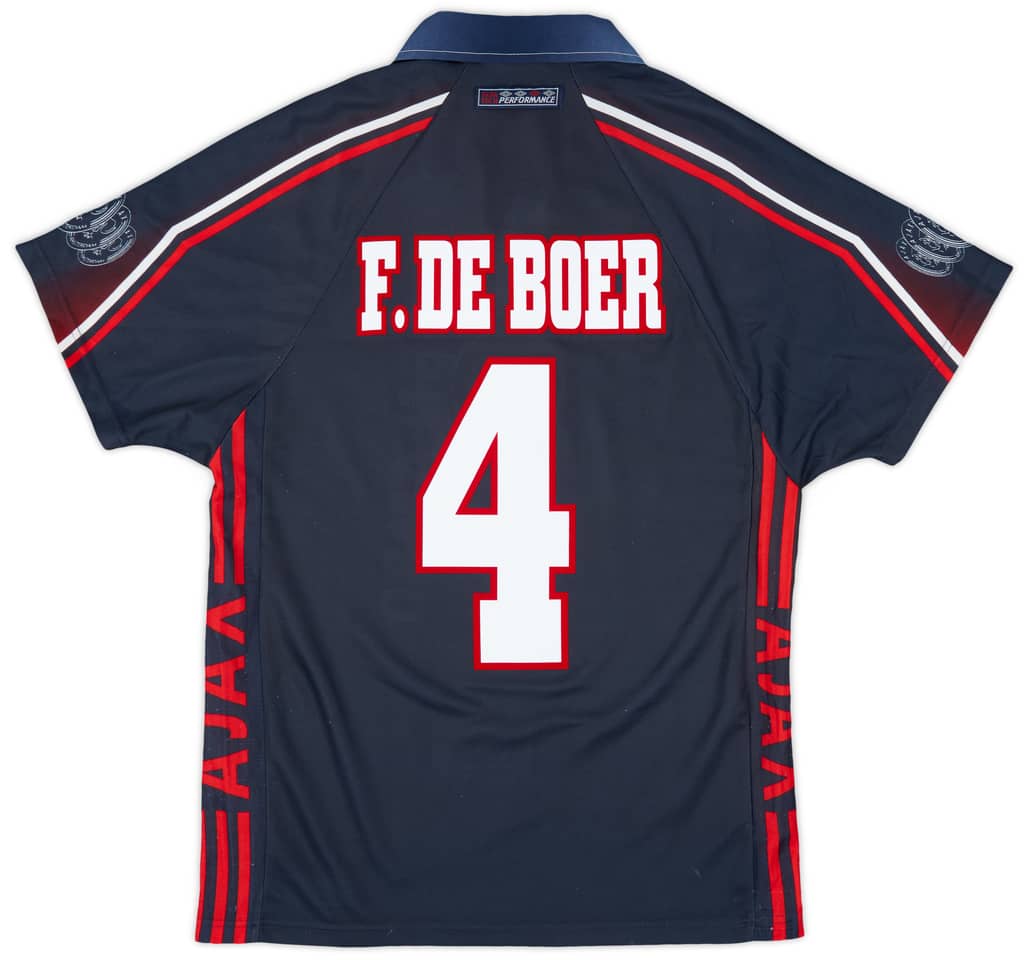 1997-98 Ajax Away Shirt F.De Boer #4 - 8/10 - (S)