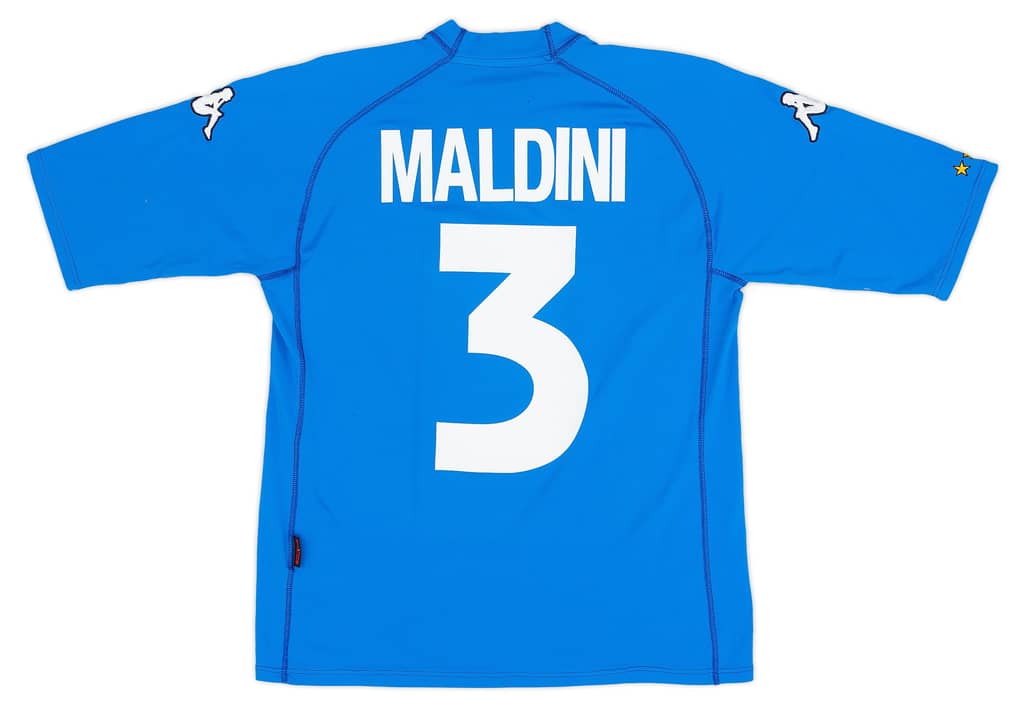2000-01 Italy Home Shirt Maldini #3 - 6/10 - (S)