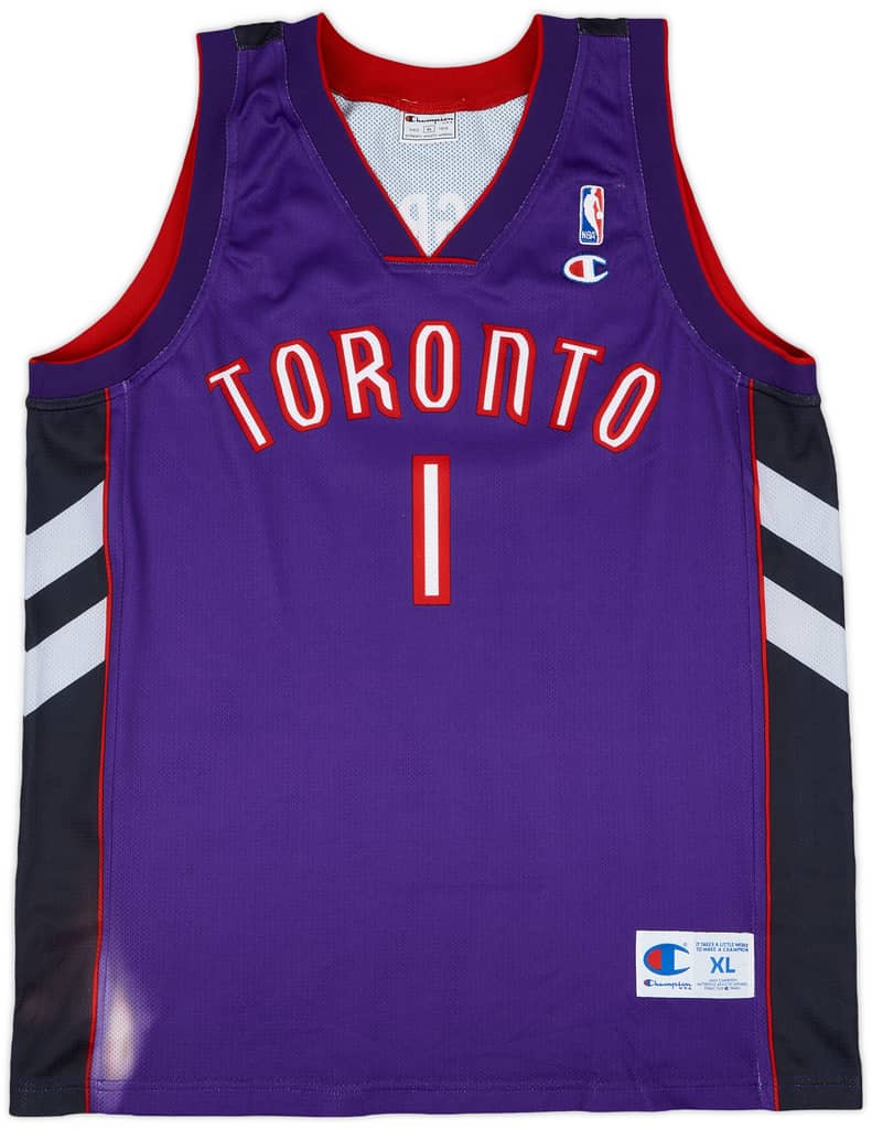 1999-00 Toronto Raptors McGrady #1 Champion Away Jersey - 5/10 - (XL)